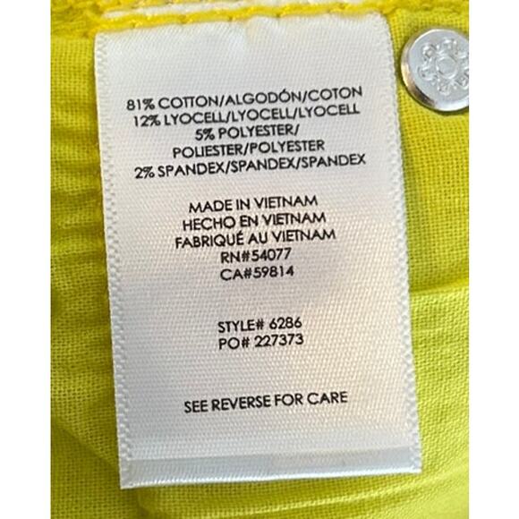 Cabi Style 6286 Kick Back Kick Flare in Bright Yellow, Size 6 - Picture 6 of 7